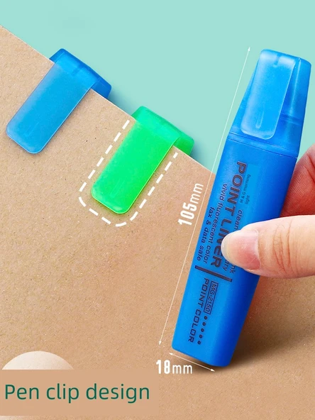 Yüksek Aydınlatıcı Kalem Seti - [Ninja] Mini Küçük Boy/6 Renk - Resim 6