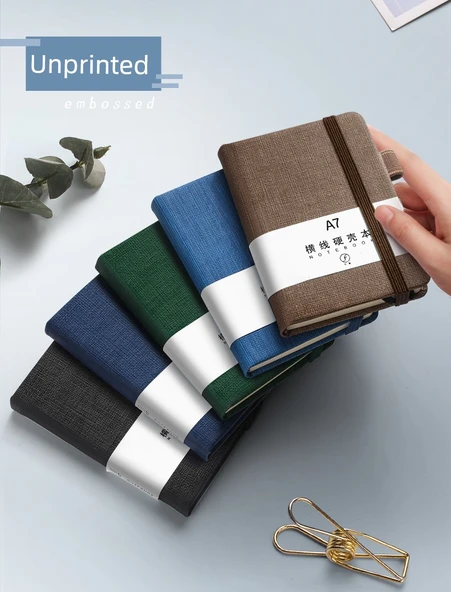A6 Mini İngilizce Defter - Koyu Yeşil, Açık Yeşil [2 Paket] - Cep Kalemli - 9