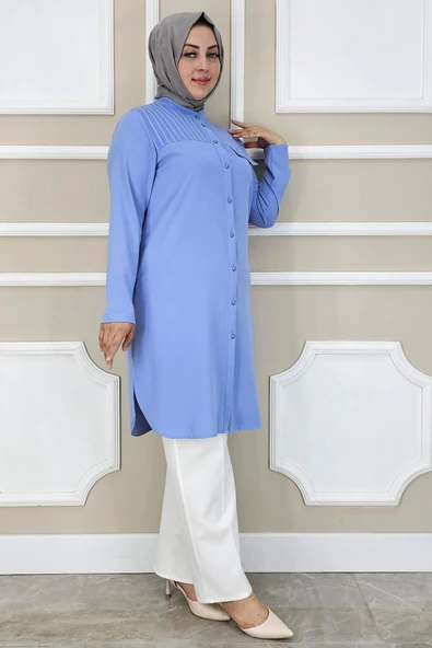 KADIN HAKİM YAKA TESETTÜR GÖMLEK - 5