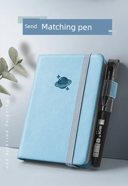 A6 Mini İngilizce Defter - Haki (Açık Mavi) - 10