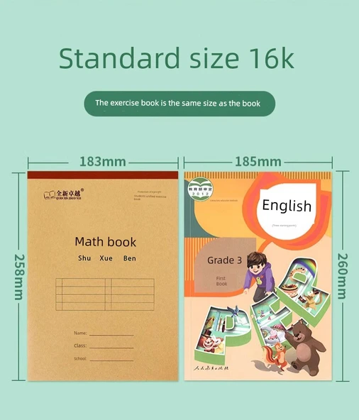 16K Matematik Çalışma Defteri - [10] İngilizce 16K Kalınlaştırılmış - Resim 9