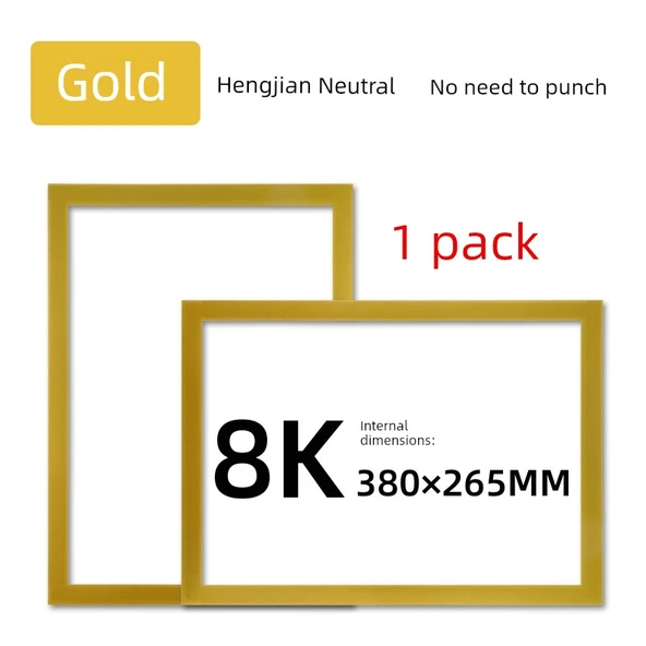 Mıknatıslı A4 Kağıt Dosya Sergileme Çerçevesi - 8K Altın Yüksek Geçirgenlik