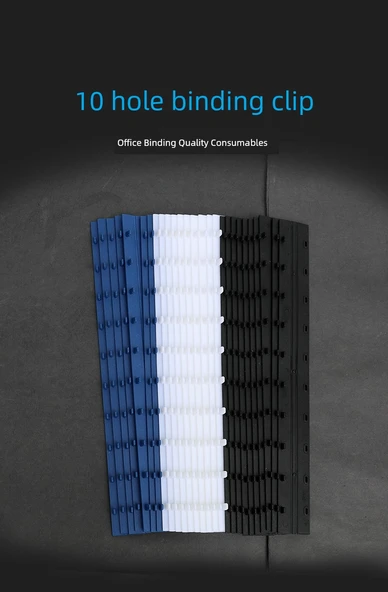 A4 Bağlama Klipsi - 17.5mm Mavi 100 Adet - 175 Sayfa Kapasitesi - Resim 7