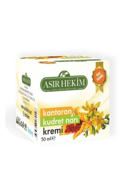 Asır Hekim Kantaron Kudret Narı Kremi Doğal Cilt Bakım Kremi 50 ml
