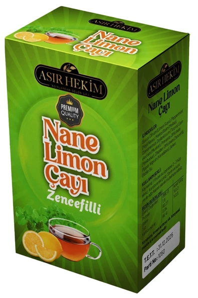 Asır Hekim Doğal Nane Limon Çayı Zencefilli C Vitamin 140 gr