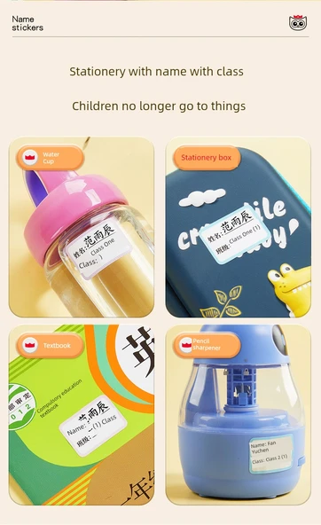 Etiket Yapıştırıcı - İlkokul Tavsiyeli Sınıf Adı Yapıştır + 10 Mavi Kuru Kalem - Resim 8