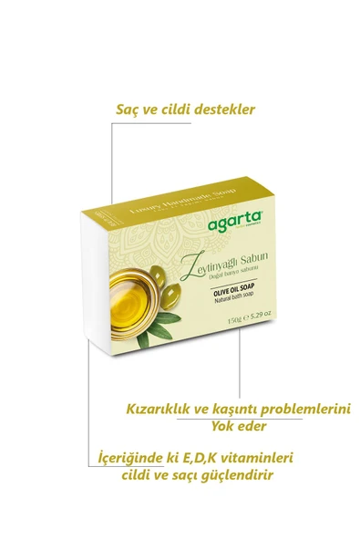 Asır Hekim Doğal El Yapımı Zeytinyağlı Sabun 150 Gr - 3