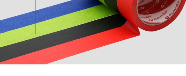 Renkli Maskeleme Bandı - 30mm x 20m, 3 Rulo - Kırmızı - Resim 11