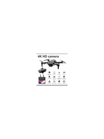 BLUE İNTER E88 4k Hd Çift Kameralı App Kontrol Wifi Katlanabilir Drone Siyah - 4