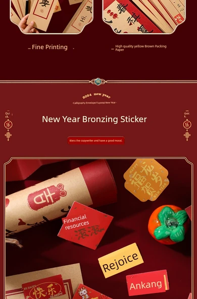 Retro Tarzı Mektup Yazım Kağıdı ve Zarf Seti - Shunsui [5 Zarf + 5 Yazım Kağıdı + 6 Mühürleme Stickerı + 1 Kenevir İpi] 1 Paket - 11