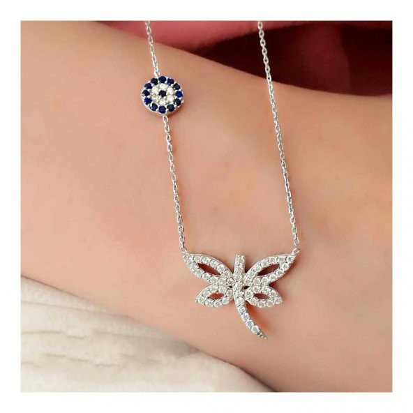 Yusufcuk Nazar Tasarımlı 925 Ayar Gümüş Bayan Kolye - Resim 2