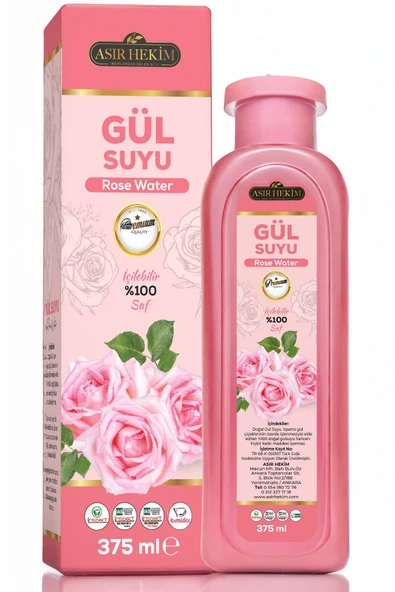 Asır Hekim Doğal Gül Suyu 375 ml (İÇİLEBİLİR) - 2