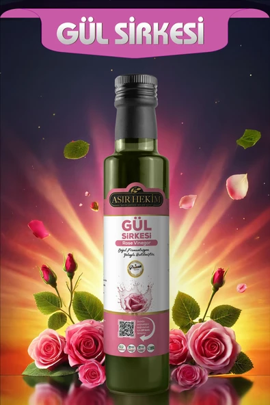 Asır Hekim Gül Sirkesi Doğal Fermantasyon Natural 500 ml