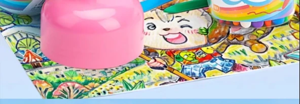 Temiz Eller Boya Kalemleri - Pembe 36 Renk 5 Parça Boyama Seti + 5 Resim Kitabı - 9