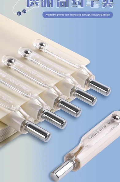 Mekanik Kalem - 0.7mm - 1 Adet + 10 Silgi + 100 Refill - B Refill - 12