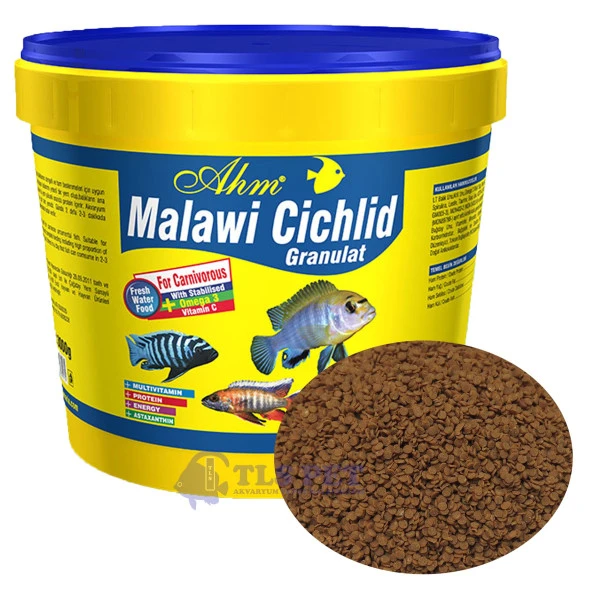 Ahm Malawi Cichlid Granulat Ciklet Balığı Yemi 250 Gr (Açık)