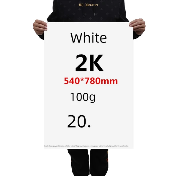 Tam Açık Kartvizit Kağıdı - 100g Beyaz, 20 Sayfa