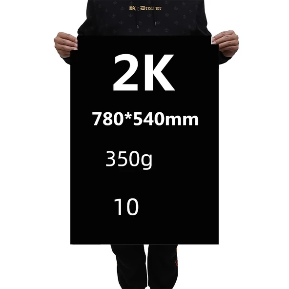 Tam Açık Kartvizit Kağıdı - 350g Siyah, 10 Sayfa (Model 2)