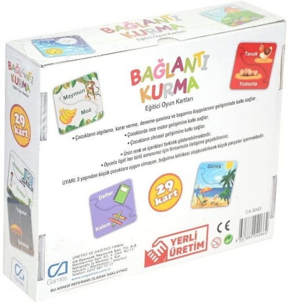 Ca Games Eğitici Kartlar Bağlantı Kurma 29 Parça CA.5043 - 2