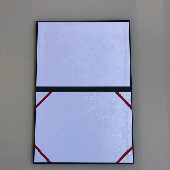 A4 Irideşan Kağıt Sertifika Kapağı - Bronz A4 Master - Yatay Koyu Yeşil - Resim 5