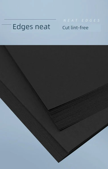Tam Açık Kartvizit Kağıdı - 230g Siyah, 10 Sayfa (Model 1) - 12