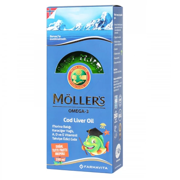 Möllers Omega 3 Balık Yağı Şurubu Tutti Frutti Aromalı 250 ml