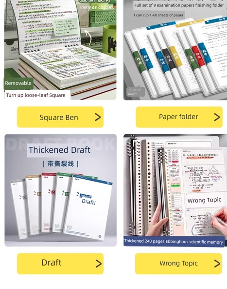 Küçük Taşınabilir Spiral Defter - Küçük Boy Açık Renk 4'lü Paket + 5 Sarı Kalem - Resim 7