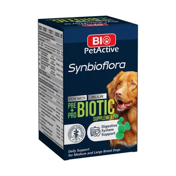 Bio Pet Active Büyük Irk Köpekler İçin Synbioflora Prebiotik 60 Tablet