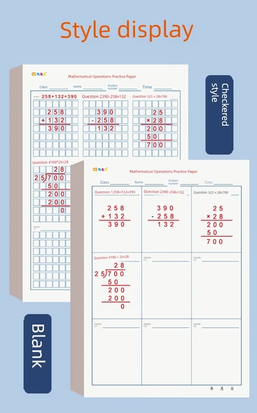 Matematik Kaligrafi Pratik Kağıdı - Kare - 2 Adet - 10