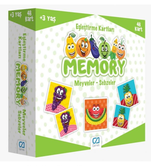 Ca Games Memory Hafıza Kartı Puzzle Meyveler - Sebzeler 48 Parça CA.5040