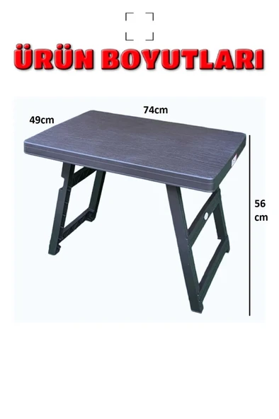 Çok Amaçlı Katlanır Piknik Sehpası Masası Büyük Boy 49x74cm 199 - 4