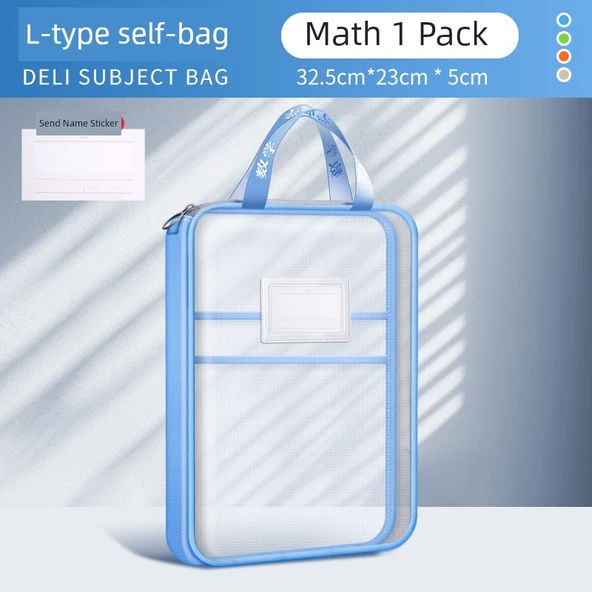 Deli L Tipi Fileli Konu Sıralama Çantası - Bir Paket Matematik