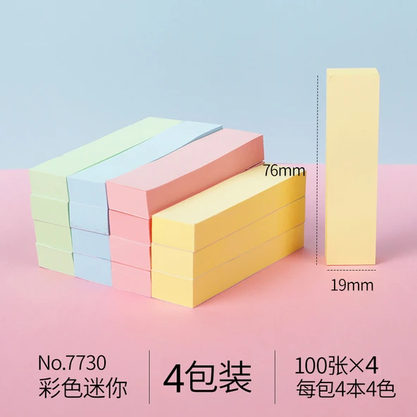 Sevimli Karikatür Not Çıkartmaları - Mini (76*19mm) - 400*4