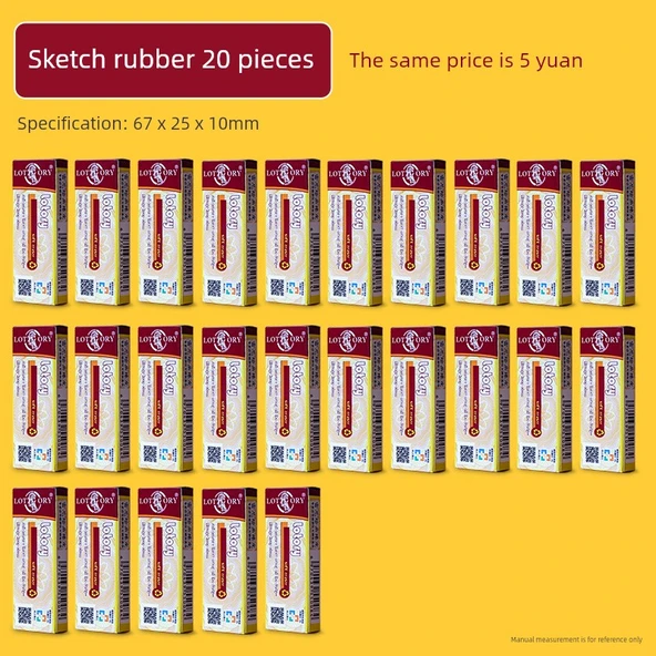 Sanat Öğrencisi Kömür Kalem Silgisi - 20 Paket Alım Önerisi + 5 Adet Hediye