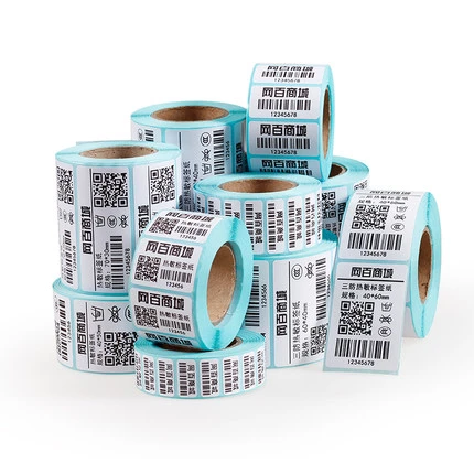 Geniş Termal Barkod Kağıdı Üç Koruma Etiketi Yapışkanlı - Yatay 60x40mm 700 Yaprak 10 Rulo