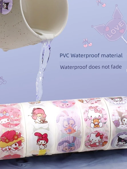 Çocuklar için Karikatür Çıkartma Seti - Sanrio Çıkartma Takımı [Platin Versiyonu]-Mini Depolama Kutusu Mor - Resim 2