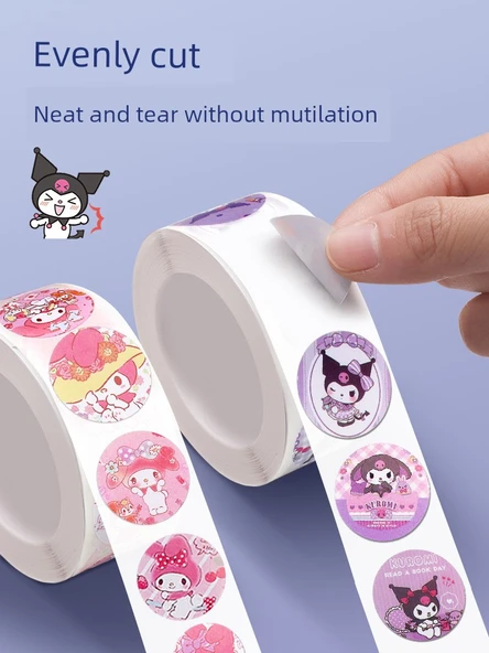 Çocuklar için Karikatür Çıkartma Seti - Sanrio Çıkartma Takımı [Platin Versiyonu]-Mini Depolama Kutusu Mor - Resim 5