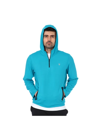 Spo-polrunkap Erkek Mavi Koşu Sweatshirt 711359-tur