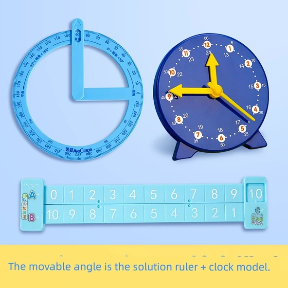 Birinci Sınıf Matematik Ayrıştırma Cetveli - Üç Parça Erkek Modeli Öğrenme Seti