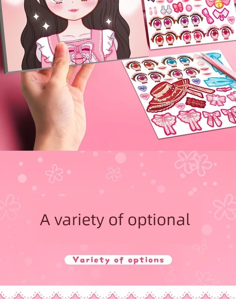 Prenses Giydirme Çıkartma Kitabı - Lolita Carol - 12 Prenses + 3 Makyaj Çıkartması - 8
