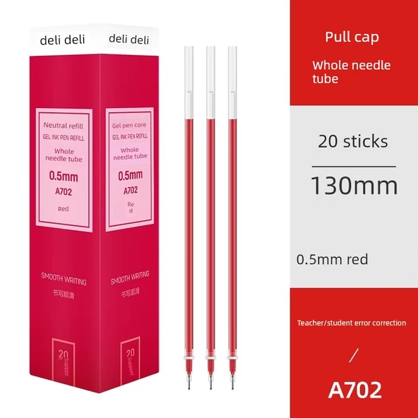 Kırmızı Jel Kalem Yedeği - 0.5mm Tam İğne - A702
