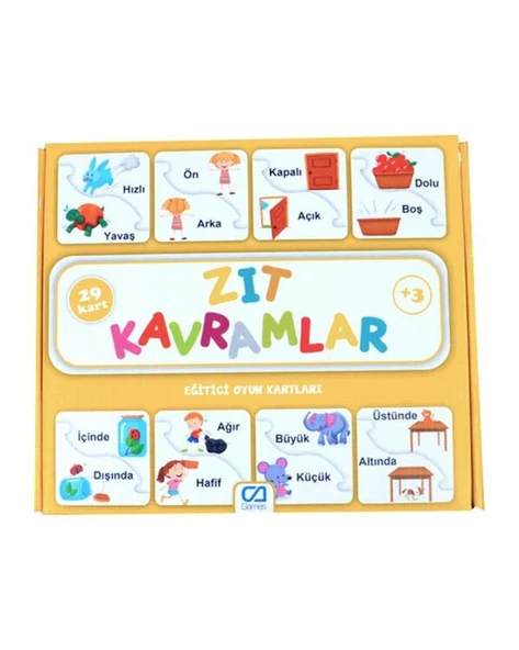 Ca Games Eğitici Kartlar Zıt Kavramlar 58 Parça CA.5045 - 2