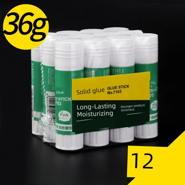 Formaldehit İçermeyen Yüksek Viskoziteli Sıvı Yapıştırıcı - 36 Gram 12'li Paket (Klasik Ofis Tavsiyesi) Rastgele Ambalaj