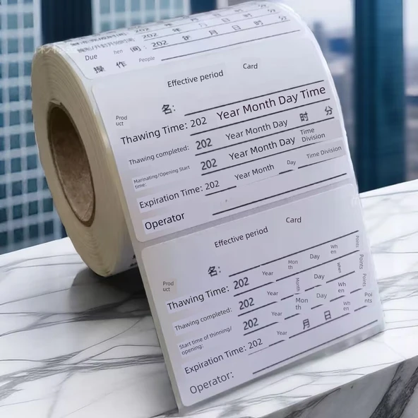 Gıda Örneği Etiketleme Çıkartmaları - A26 Depolama Etiketi Su Geçirmez Çıkarılabilir Yapıştırıcı 60x40mm - Resim 4