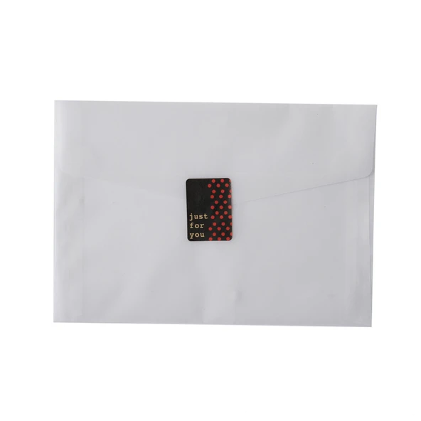 Şeffaf Kağıt Zarf - Dikey Çin Zarfı (11cm x 16cm) - 6
