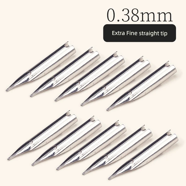 Karanlık Uçlu Dolma Kalem Yedek Uç Seti - 15 Adet - 0.38mm - Hediye Kalemli
