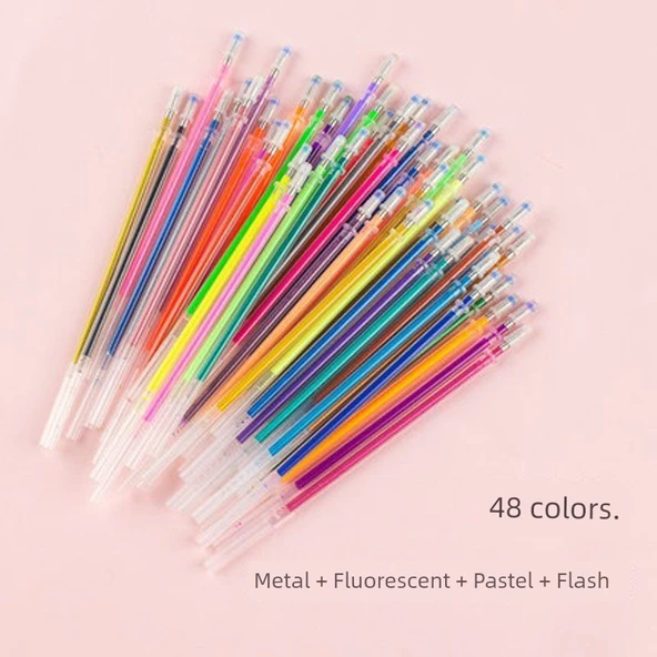 Fluoresan Marker Seti - 48 Kalemli ve 4 Yedek Paket (48 Kalem)