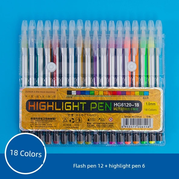 Fluoresan Marker Seti - 18 Kalemli