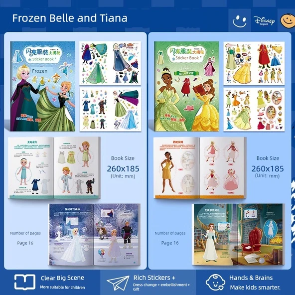 Disney Prensesi Eğitimsel Kıyafet Çıkartmaları - Buzul, Tiana