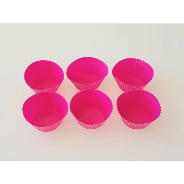 Hometarz 6 lı Silikon Kek Kalıbı Yuvarlak Pratik - 6